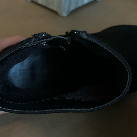 Black suede high heeled ankle boots | Size 7 - Picture 10 of 14